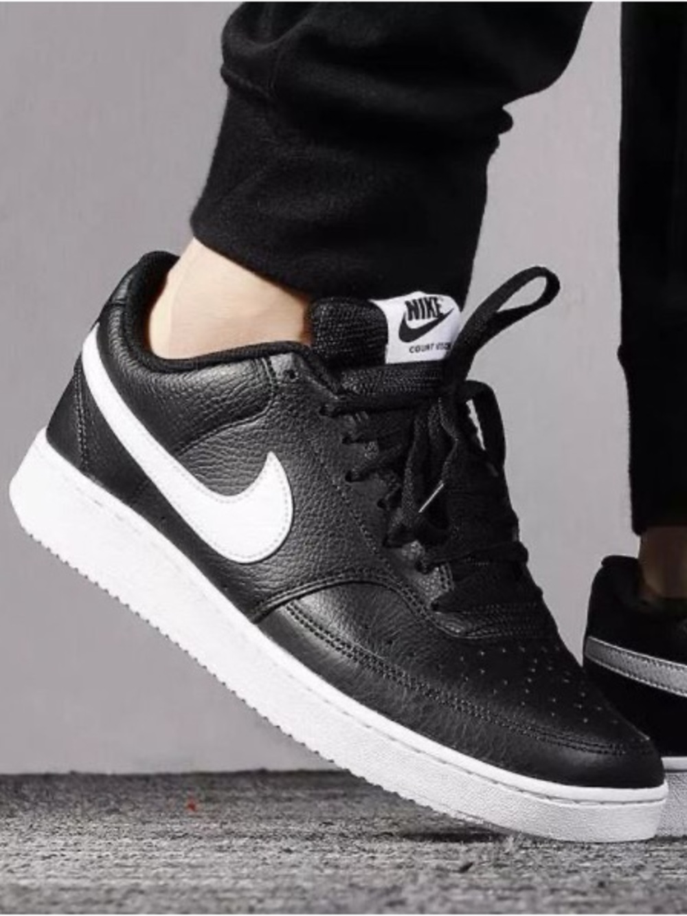 Nike Court Vision Low Black White Men’s 12.5 Sneakers CD5463-001